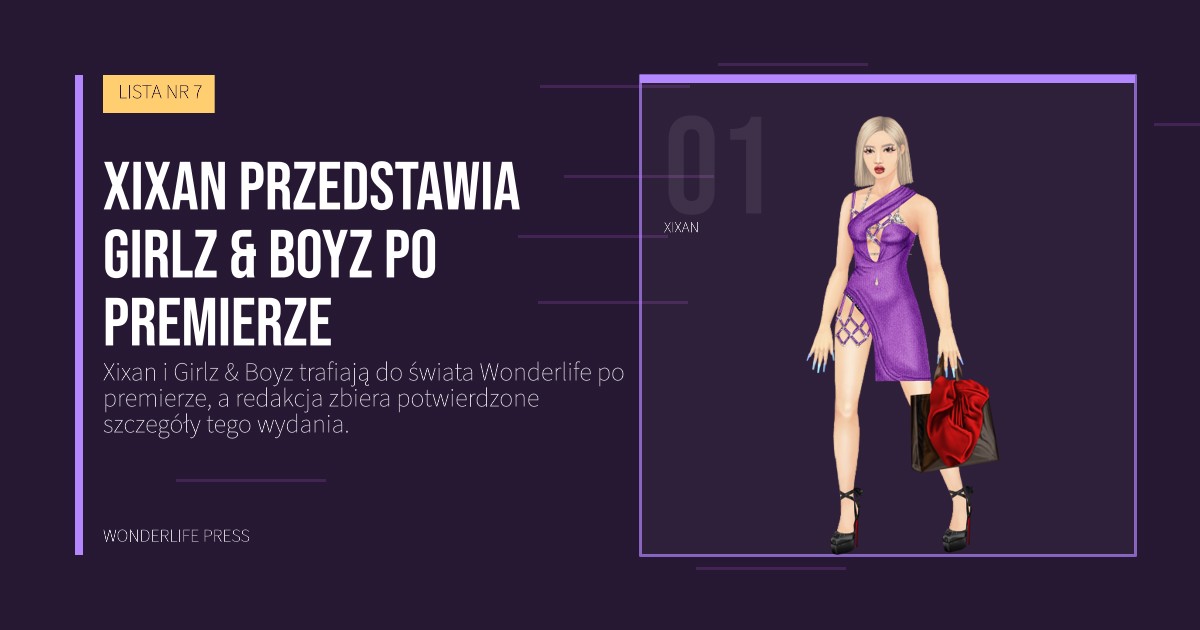 Wonderlife Press: Xixan przedstawia Girlz & Boyz po premierze. portret artystów. LISTA NR 7.