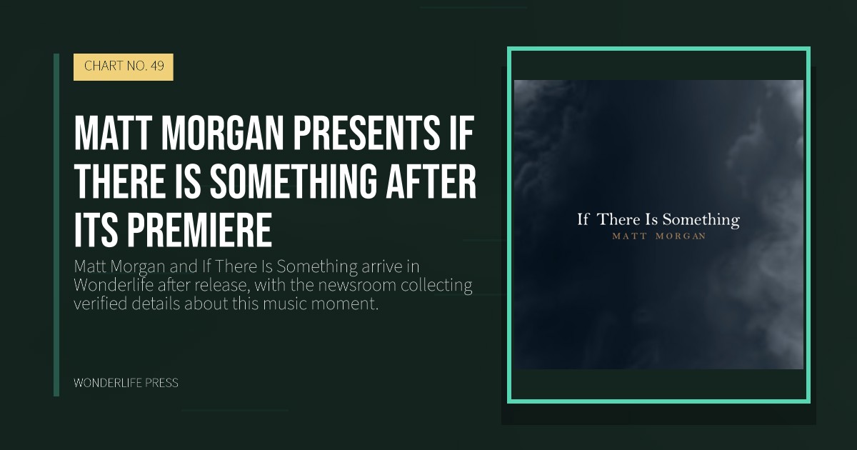 Wonderlife Press: Matt Morgan presents If There Is Something after its premiere. release artwork. CHART NO. 49.