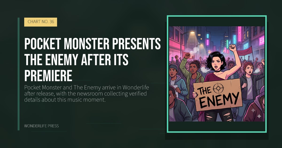 Wonderlife Press: Pocket Monster presents The Enemy after its premiere. release artwork. CHART NO. 36.