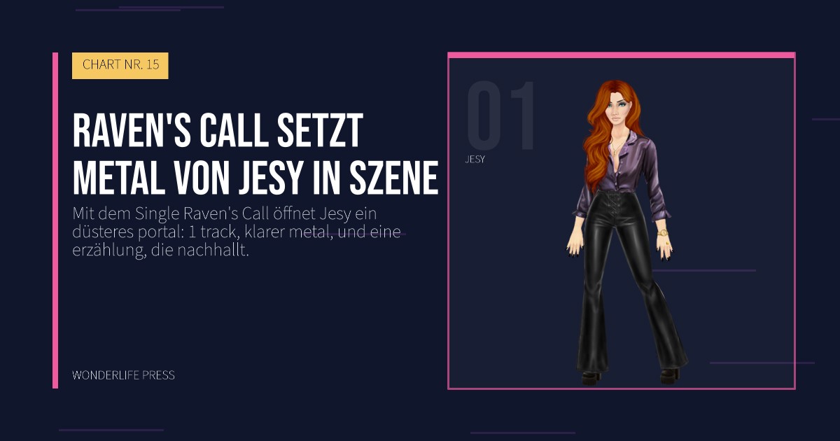 Wonderlife Press: Raven's Call setzt metal von Jesy in szene. Künstlerporträt. CHART NR. 15.