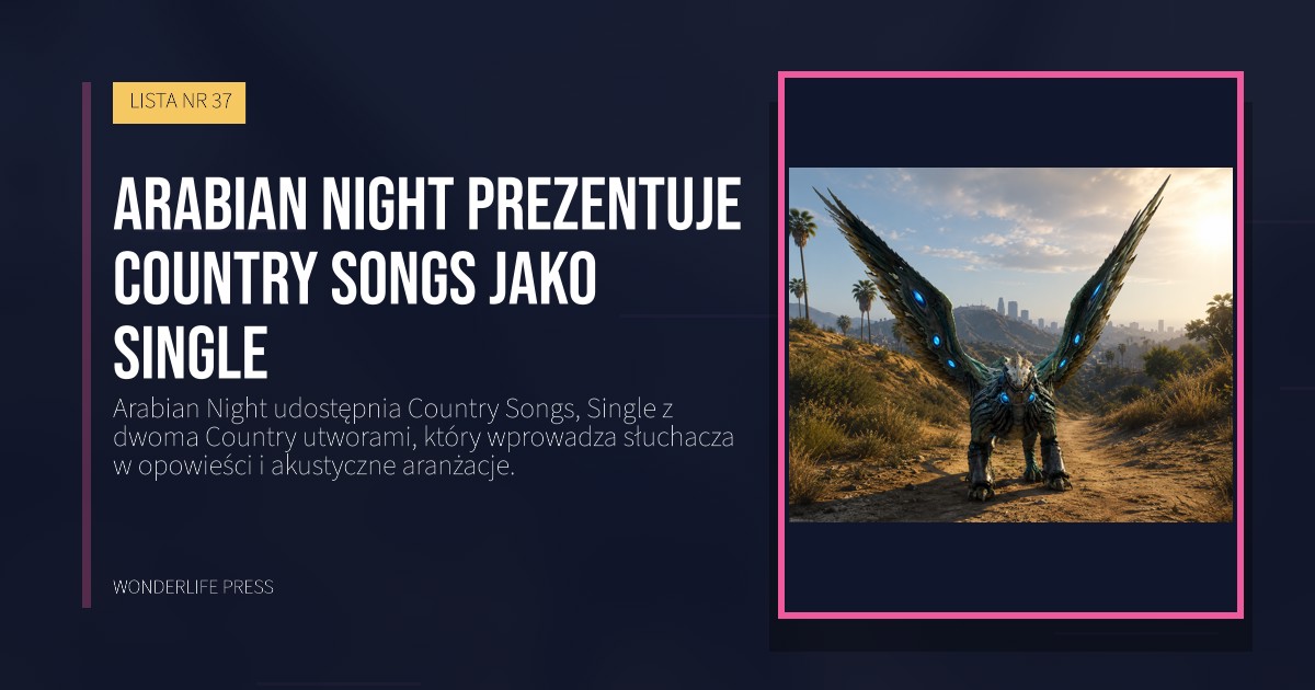 Wonderlife Press: Arabian Night prezentuje Country Songs jako Single. okładka wydawnictwa. LISTA NR 37.