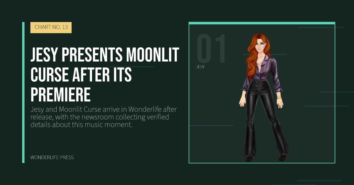 Wonderlife Press: Jesy presents Moonlit Curse after its premiere. artist portrait. CHART NO. 13.