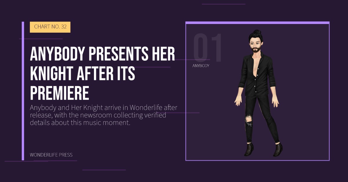 Wonderlife Press: Anybody presents Her Knight after its premiere. artist portrait. CHART NO. 32.