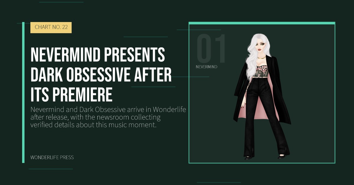 Wonderlife Press: Nevermind presents Dark Obsessive after its premiere. artist portrait. CHART NO. 22.