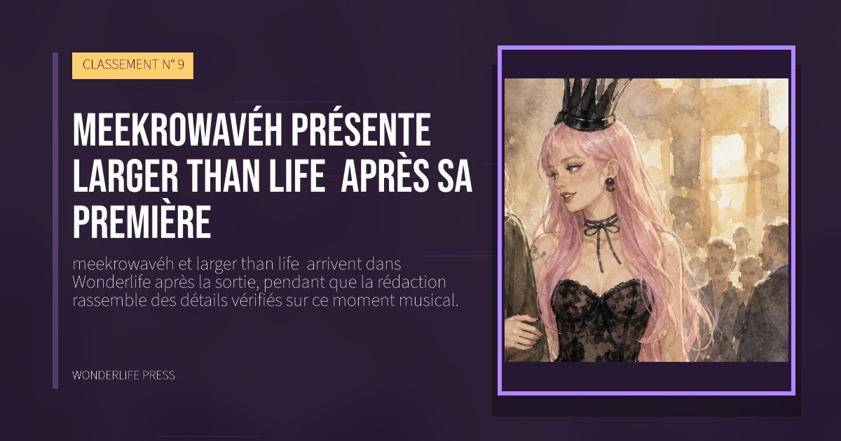 Wonderlife Press: meekrowavéh présente larger than life  après sa première. pochette de la sortie. CLASSEMENT N° 9.