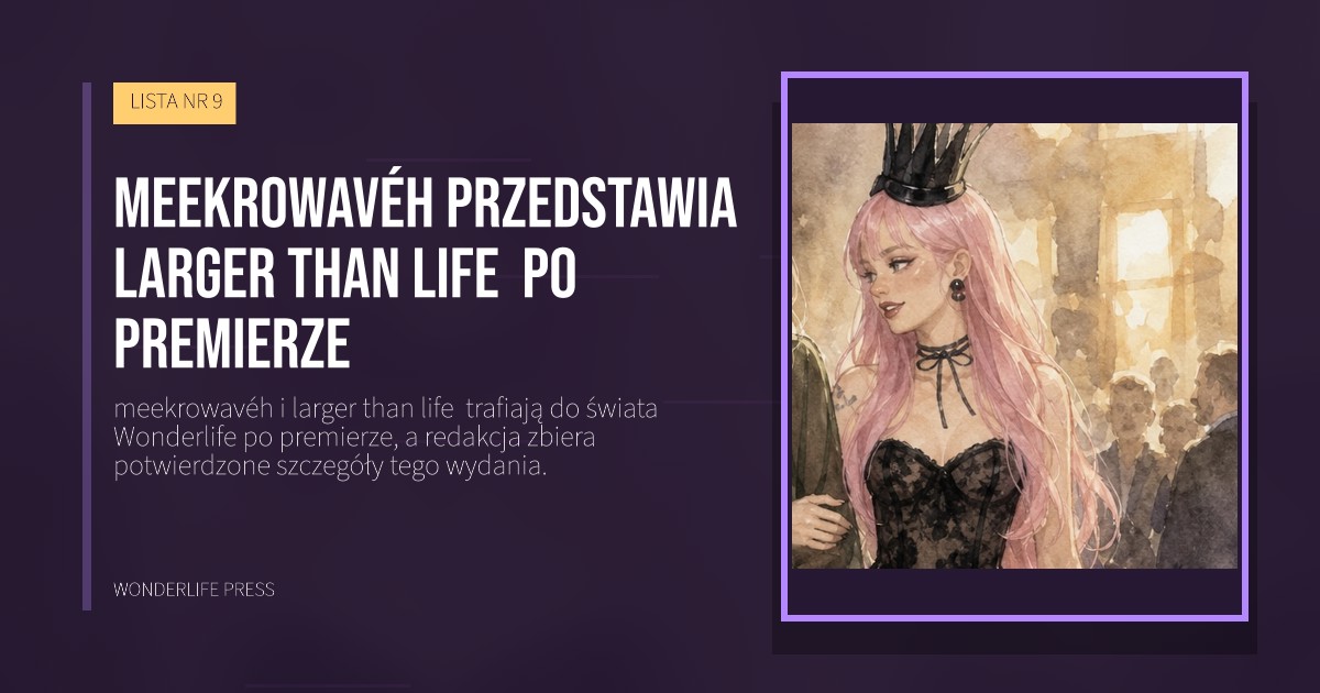 Wonderlife Press: meekrowavéh przedstawia larger than life  po premierze. okładka wydawnictwa. LISTA NR 9.