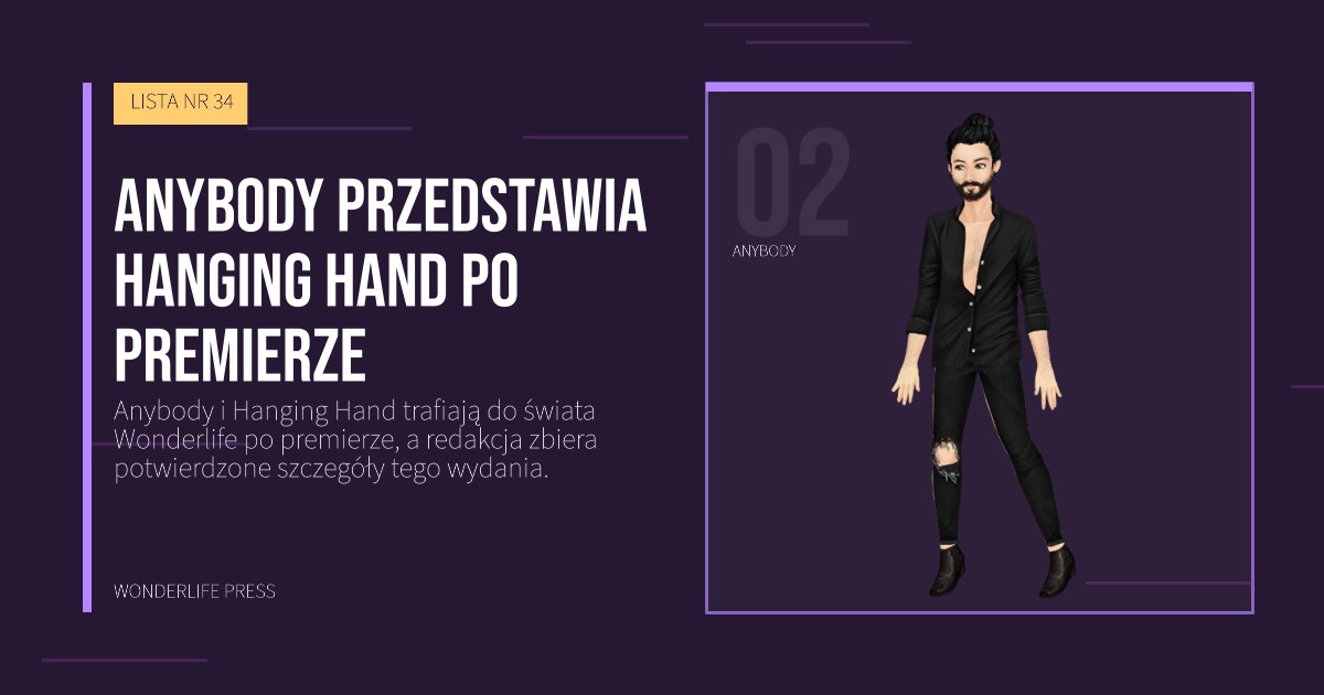 Wonderlife Press: Anybody przedstawia Hanging Hand po premierze. portret artystów. LISTA NR 34.