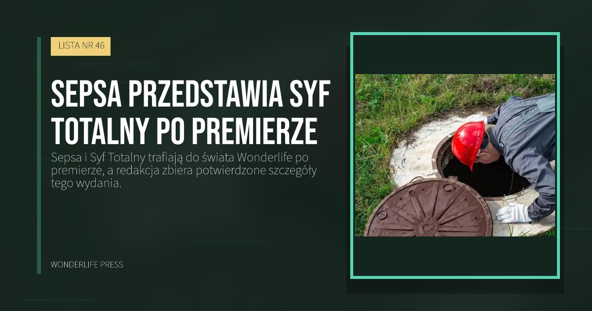 Wonderlife Press: Sepsa przedstawia Syf Totalny po premierze. okładka wydawnictwa. LISTA NR 46.
