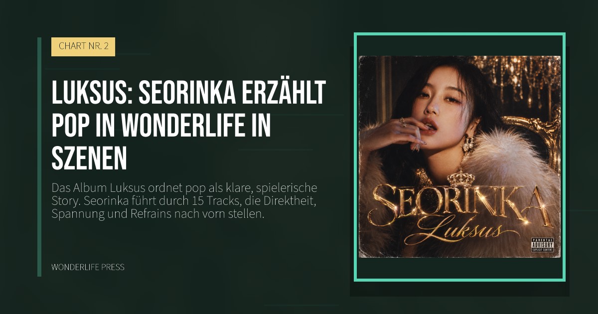 Wonderlife Press: Luksus: Seorinka erzählt pop in Wonderlife in Szenen. Veröffentlichungscover. CHART NR. 2.