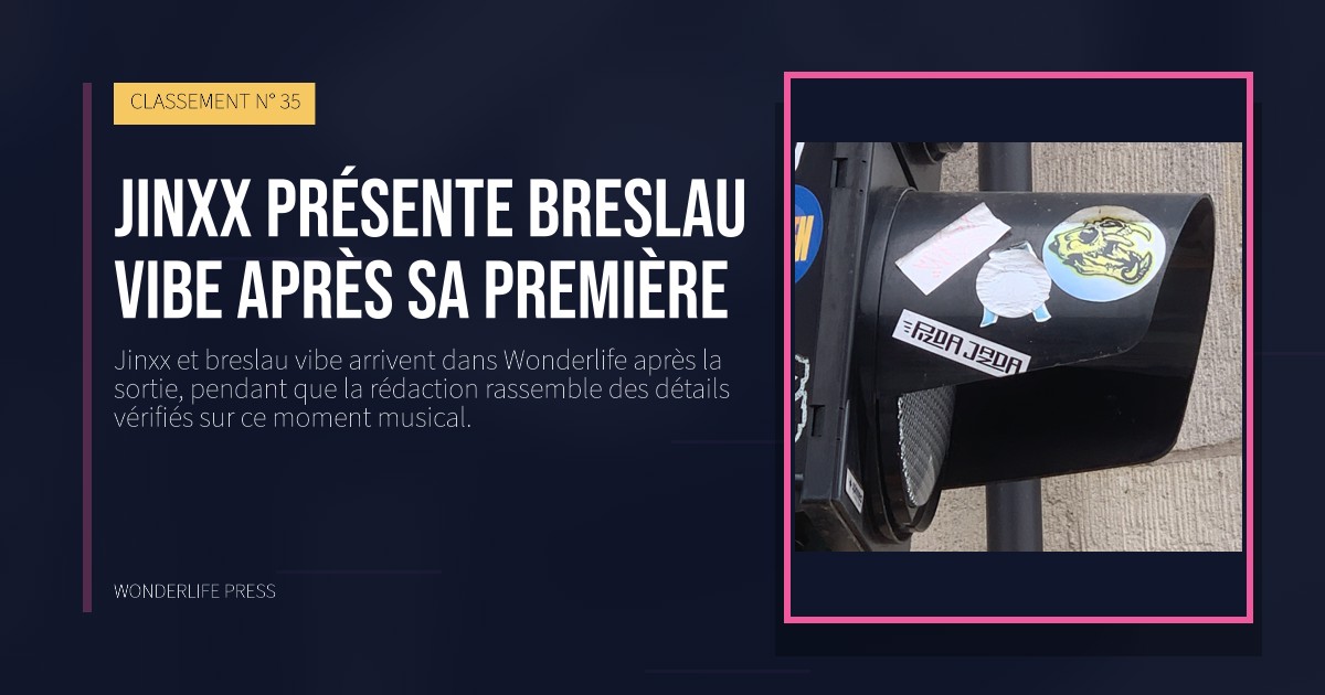 Wonderlife Press: Jinxx présente breslau vibe après sa première. pochette de la sortie. CLASSEMENT N° 35.