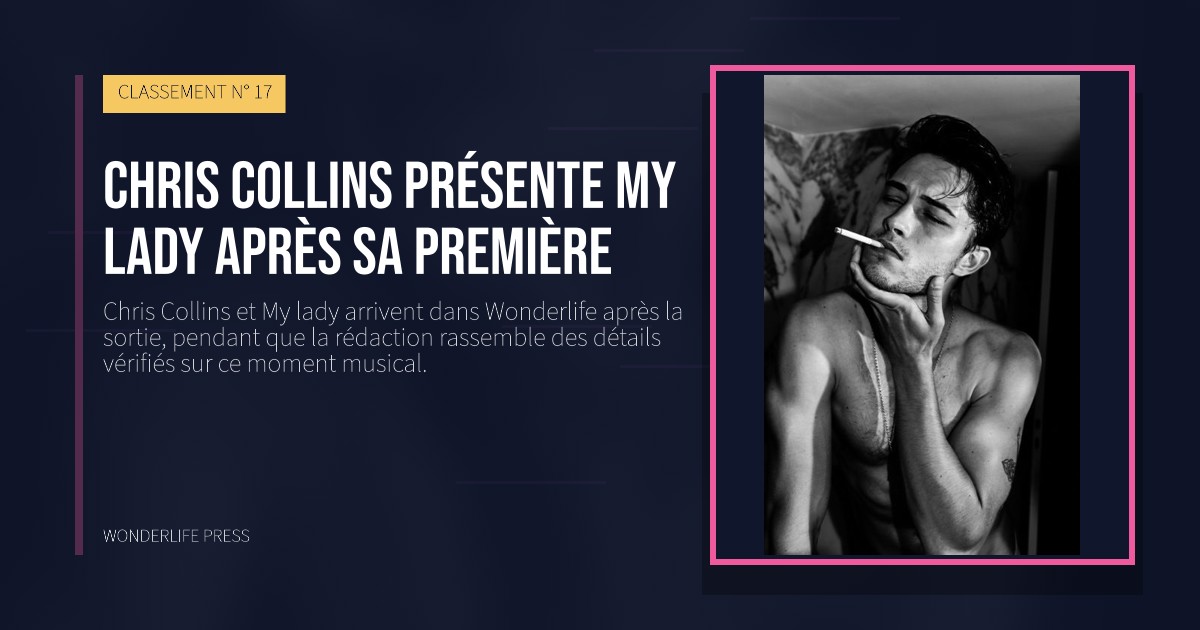 Wonderlife Press: Chris Collins présente My lady après sa première. pochette de la sortie. CLASSEMENT N° 17.