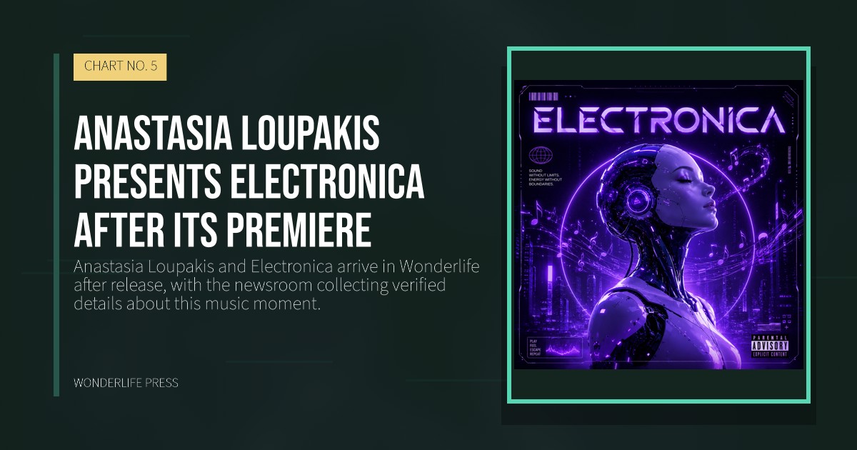 Wonderlife Press: Anastasia Loupakis presents Electronica after its premiere. release artwork. CHART NO. 5.