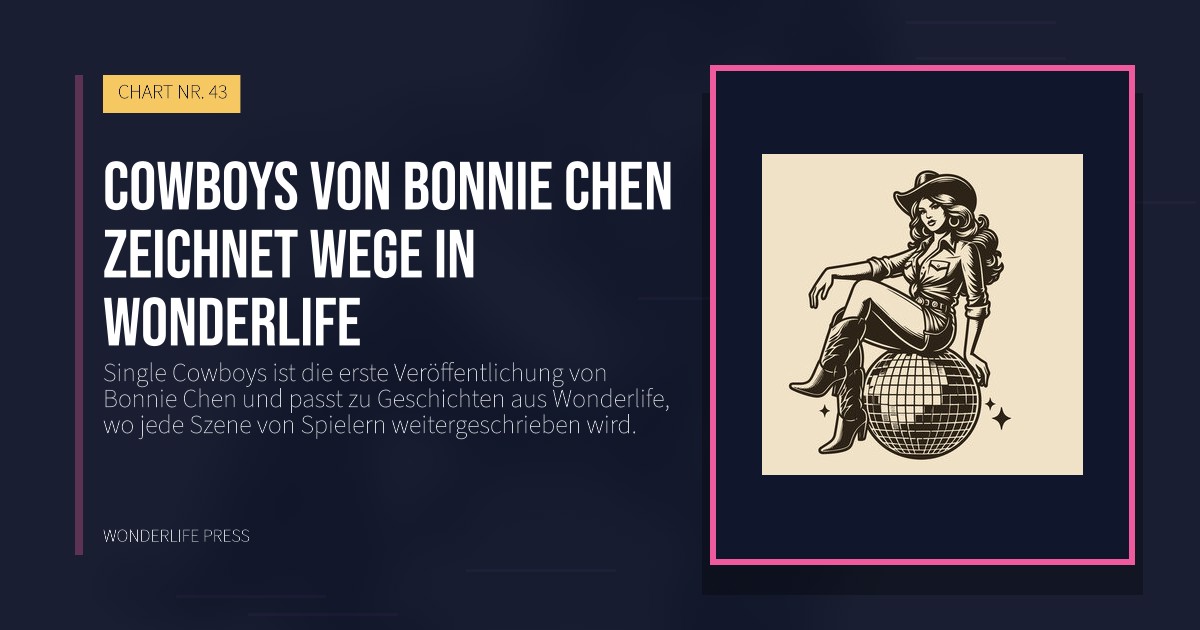 Wonderlife Press: Cowboys von Bonnie Chen zeichnet Wege in Wonderlife. Veröffentlichungscover. CHART NR. 43.