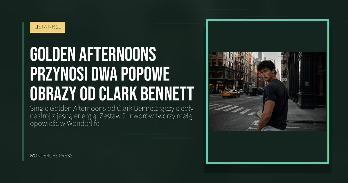Wonderlife Press: Golden Afternoons przynosi dwa popowe obrazy od Clark Bennett. okładka wydawnictwa. LISTA NR 21.