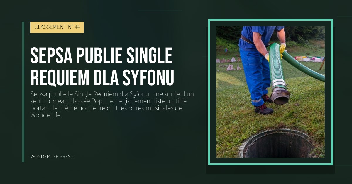 Wonderlife Press: Sepsa publie Single Requiem dla Syfonu. pochette de la sortie. CLASSEMENT N° 44.