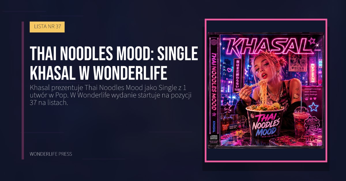 Wonderlife Press: Thai Noodles Mood: single Khasal w Wonderlife. okładka wydawnictwa. LISTA NR 37.
