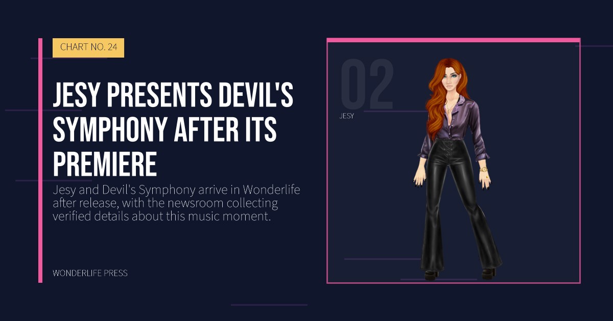 Wonderlife Press: Jesy presents Devil's Symphony after its premiere. artist portrait. CHART NO. 24.