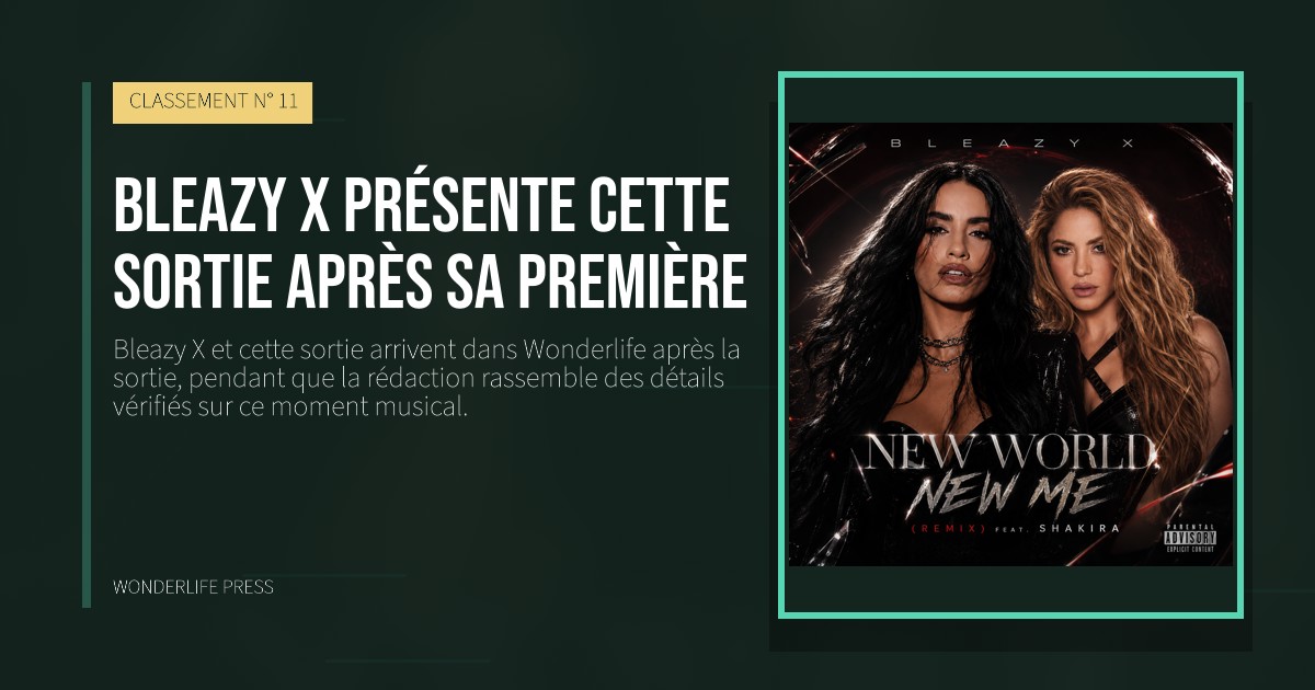 Wonderlife Press: Bleazy X présente cette sortie après sa première. pochette de la sortie. CLASSEMENT N° 11.
