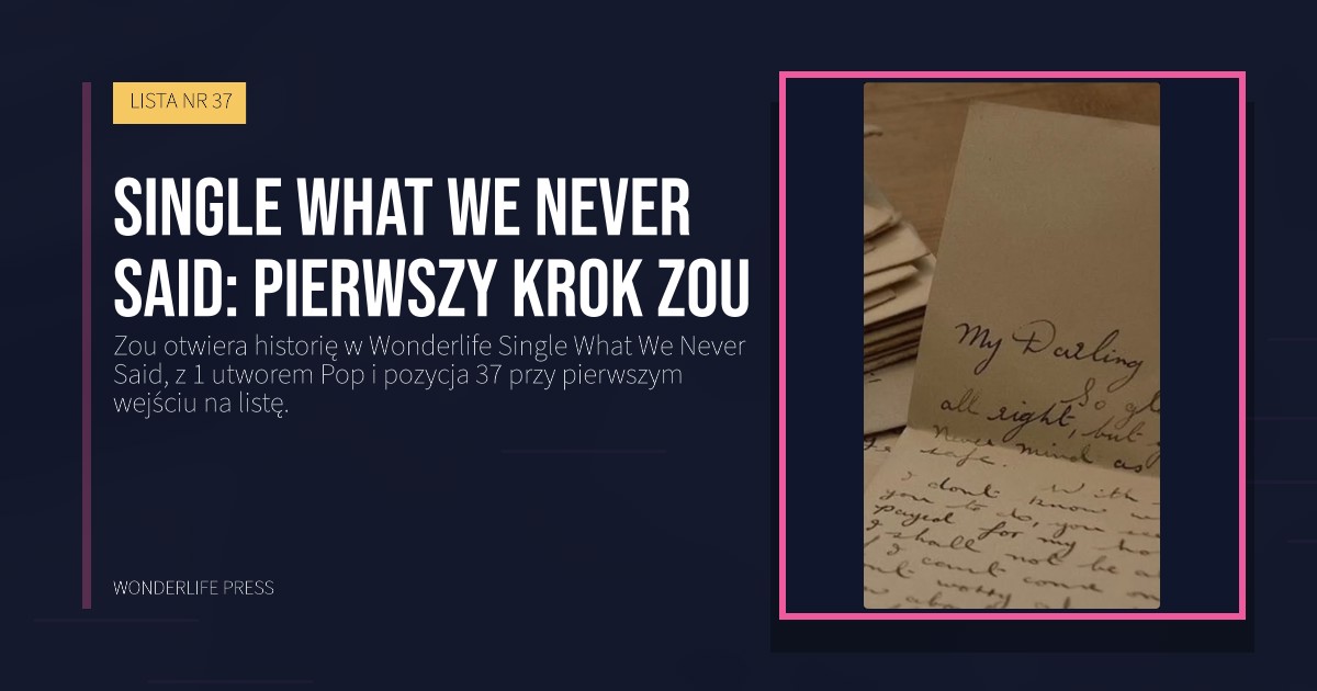 Wonderlife Press: Single What We Never Said: pierwszy krok Zou. okładka wydawnictwa. LISTA NR 37.