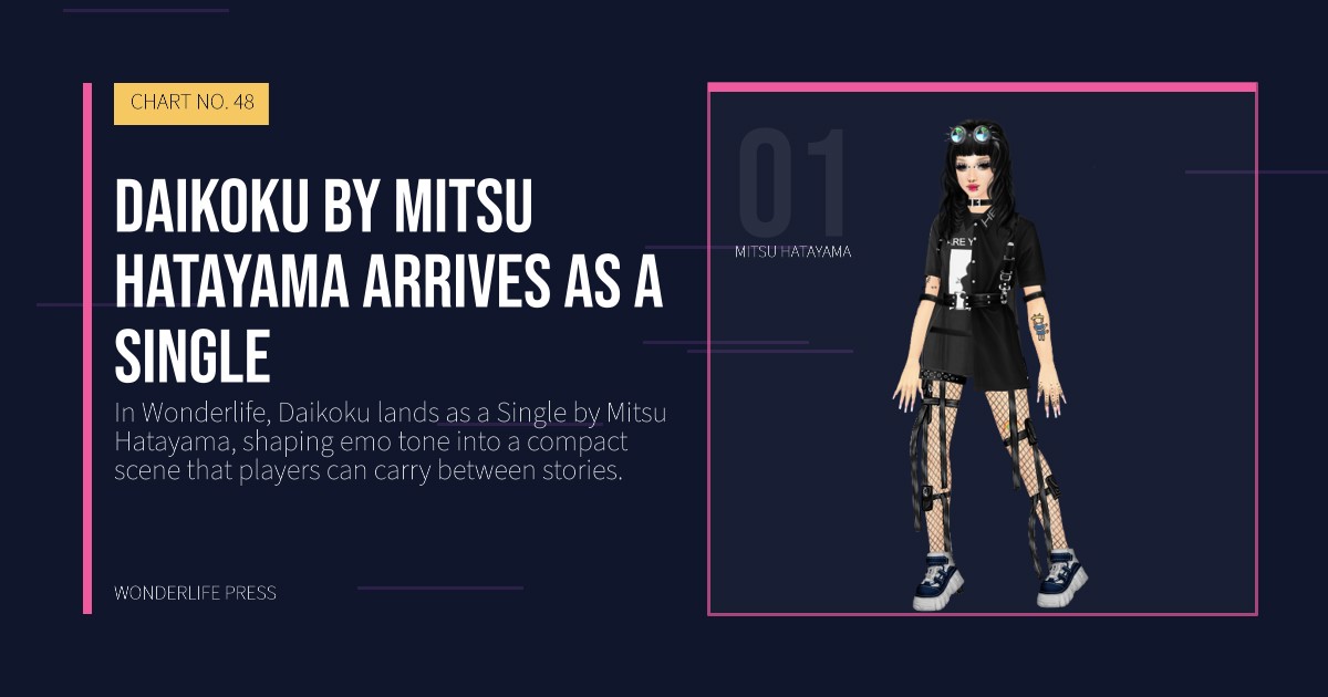Wonderlife Press: Daikoku by Mitsu Hatayama arrives as a Single. artist portrait. CHART NO. 48.