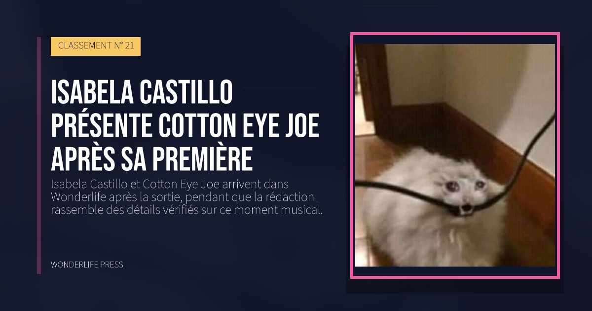 Wonderlife Press: Isabela Castillo présente Cotton Eye Joe après sa première. pochette de la sortie. CLASSEMENT N° 21.
