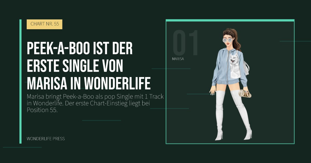 Wonderlife Press: Peek-a-Boo ist der erste Single von Marisa in Wonderlife. Künstlerporträt. CHART NR. 55.