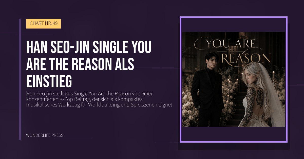 Wonderlife Press: Han Seo-jin Single You Are the Reason als Einstieg. Veröffentlichungscover. CHART NR. 49.
