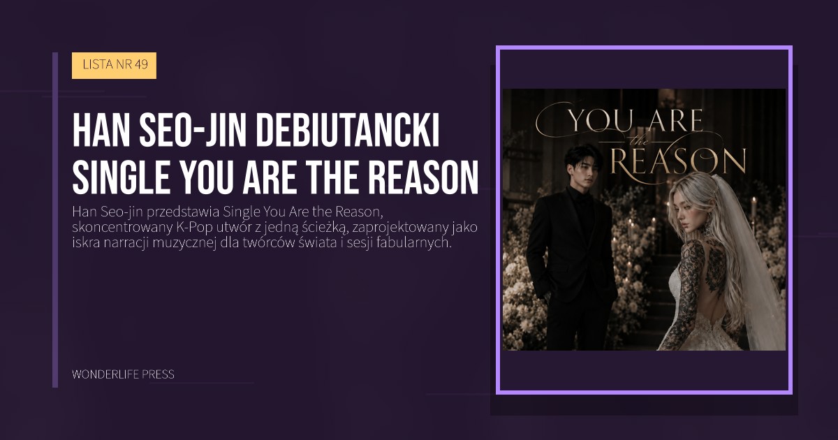 Wonderlife Press: Han Seo-jin debiutancki Single You Are the Reason. okładka wydawnictwa. LISTA NR 49.