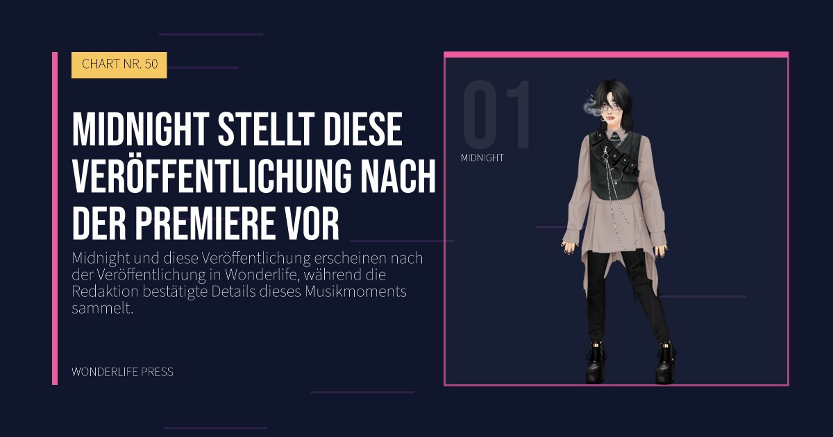 Wonderlife Press: Midnight stellt diese Veröffentlichung nach der Premiere vor. Künstlerporträt. CHART NR. 50.