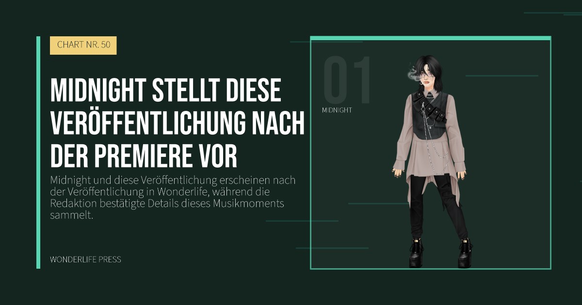 Wonderlife Press: Midnight stellt diese Veröffentlichung nach der Premiere vor. Künstlerporträt. CHART NR. 50.