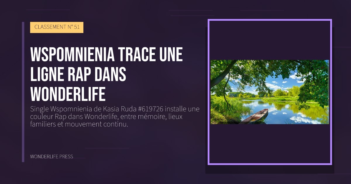 Wonderlife Press: Wspomnienia trace une ligne rap dans Wonderlife. pochette de la sortie. CLASSEMENT N° 51.