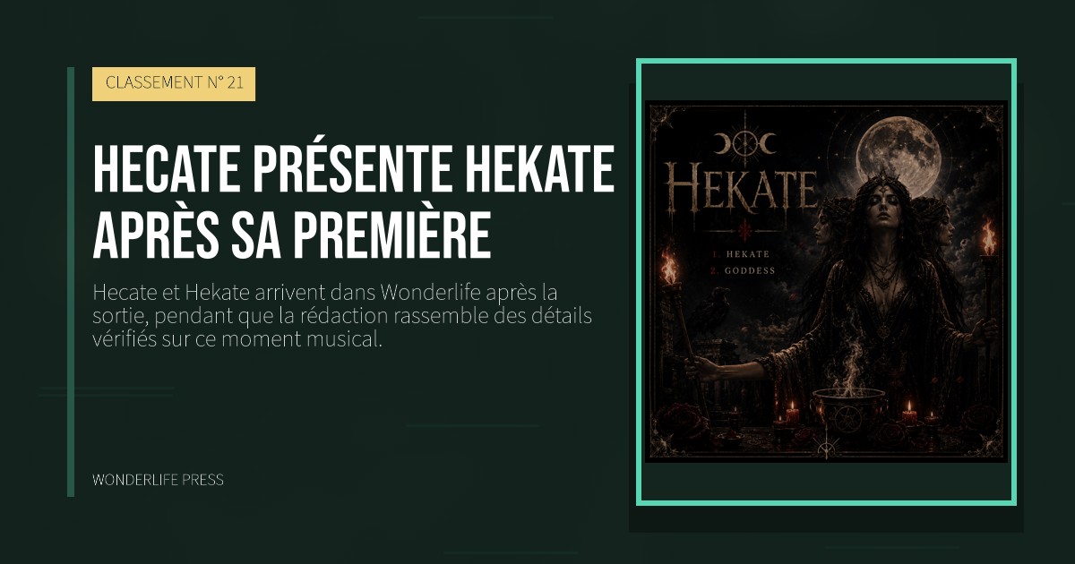Wonderlife Press: Hecate présente Hekate après sa première. pochette de la sortie. CLASSEMENT N° 21.