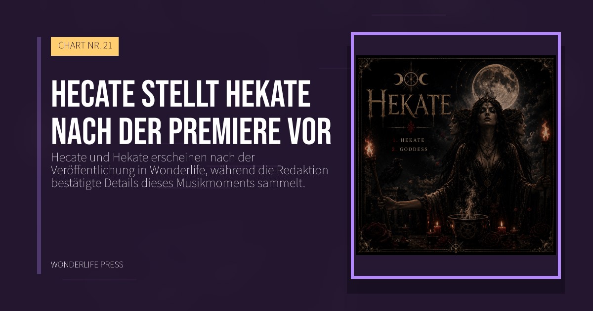 Wonderlife Press: Hecate stellt Hekate nach der Premiere vor. Veröffentlichungscover. CHART NR. 21.