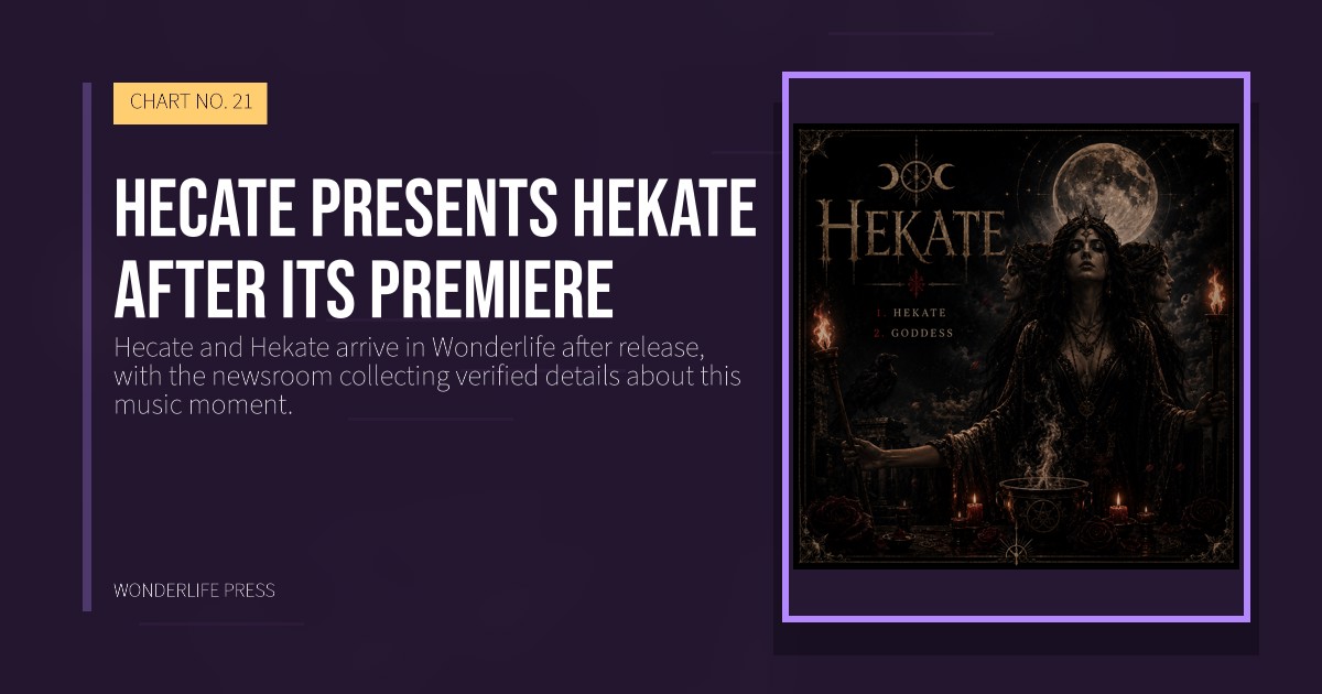 Wonderlife Press: Hecate presents Hekate after its premiere. release artwork. CHART NO. 21.