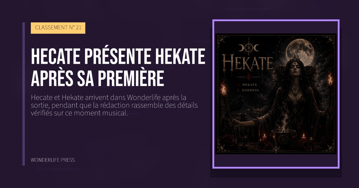 Wonderlife Press: Hecate présente Hekate après sa première. pochette de la sortie. CLASSEMENT N° 21.