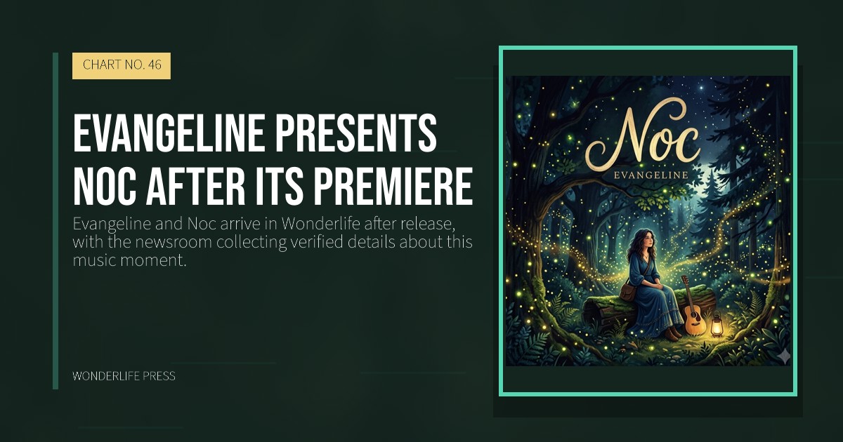 Wonderlife Press: Evangeline presents Noc after its premiere. release artwork. CHART NO. 46.