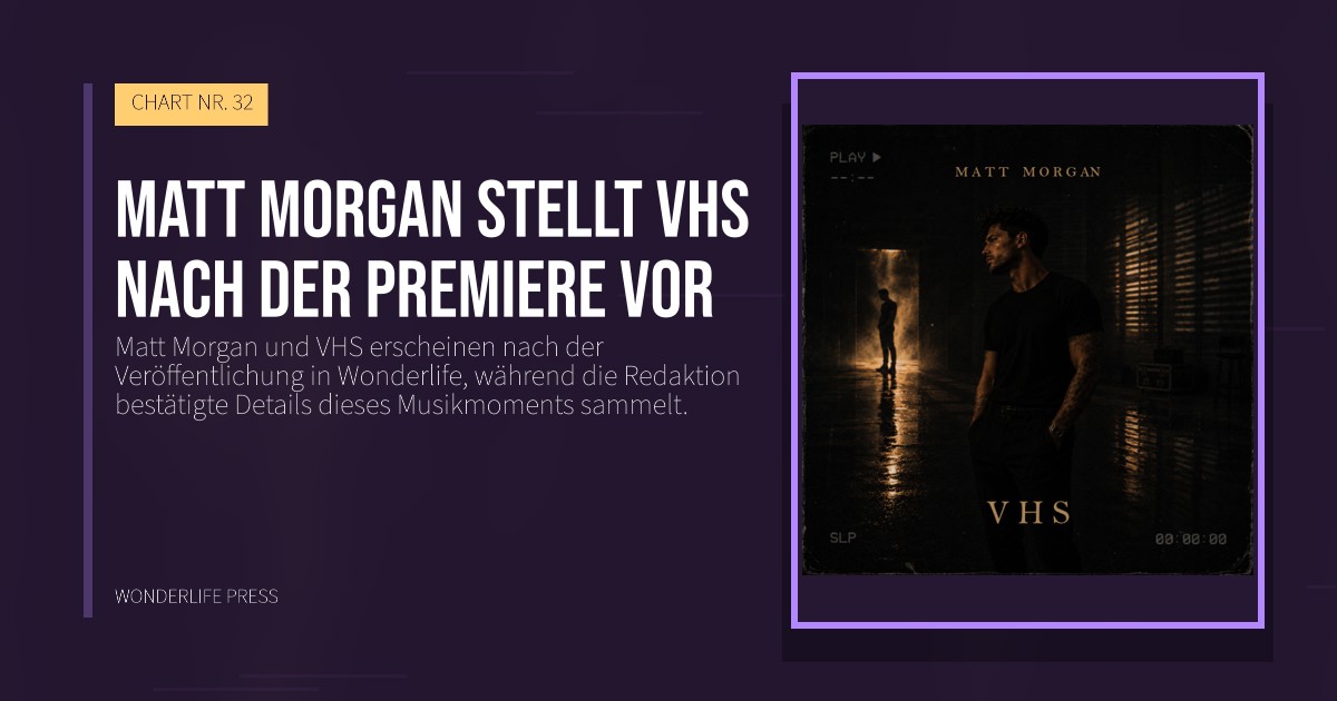 Wonderlife Press: Matt Morgan stellt VHS nach der Premiere vor. Veröffentlichungscover. CHART NR. 32.
