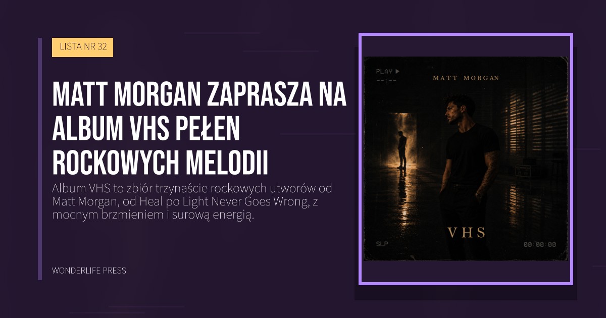 Wonderlife Press: Matt Morgan zaprasza na album VHS pełen rockowych melodii. okładka wydawnictwa. LISTA NR 32.