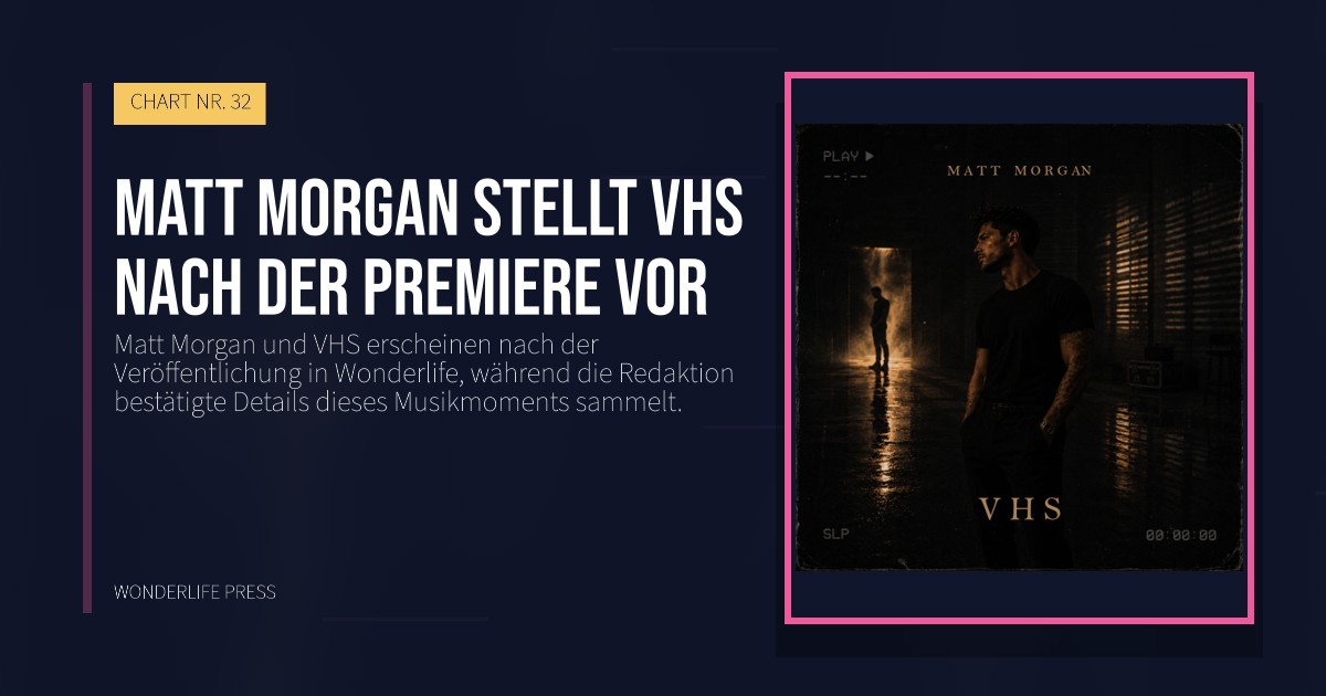 Wonderlife Press: Matt Morgan stellt VHS nach der Premiere vor. Veröffentlichungscover. CHART NR. 32.
