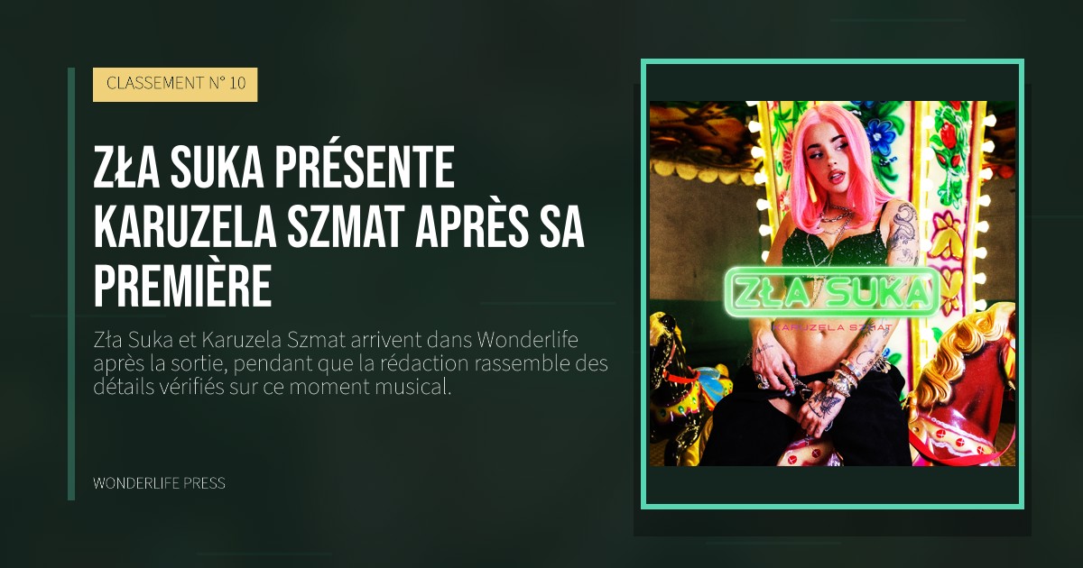 Wonderlife Press: Zła Suka présente Karuzela Szmat après sa première. pochette de la sortie. CLASSEMENT N° 10.