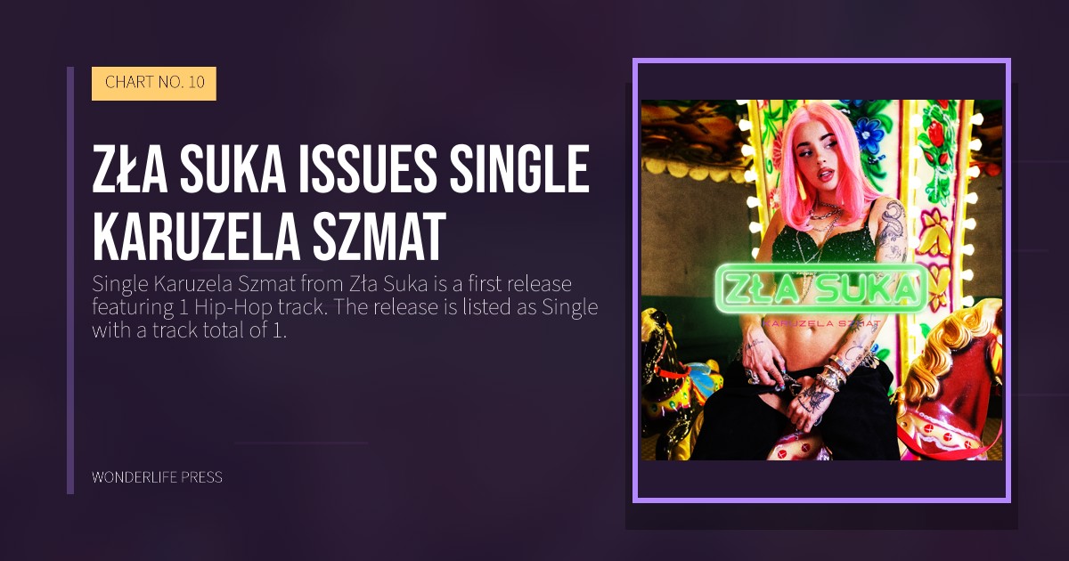Wonderlife Press: Zła Suka issues Single Karuzela Szmat. release artwork. CHART NO. 10.