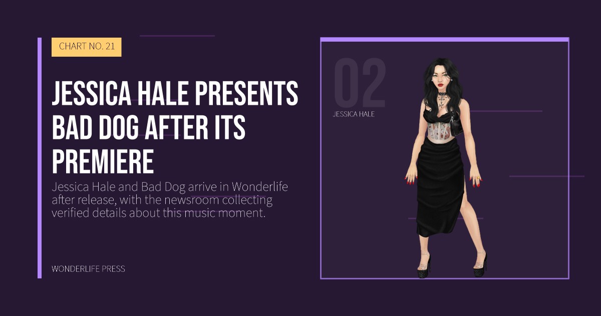 Wonderlife Press: Jessica Hale presents Bad Dog after its premiere. artist portrait. CHART NO. 21.