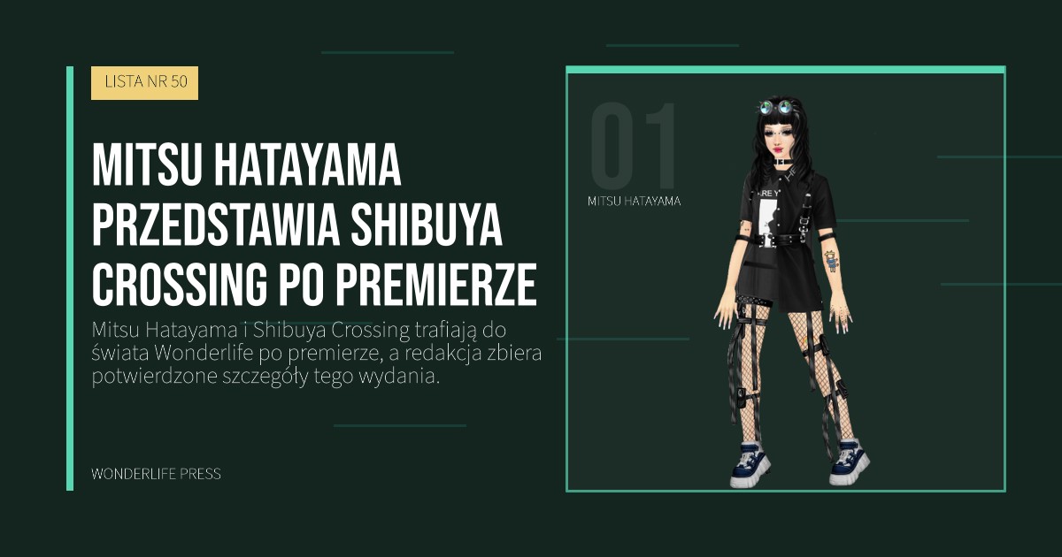 Wonderlife Press: Mitsu Hatayama przedstawia Shibuya Crossing po premierze. portret artystów. LISTA NR 50.