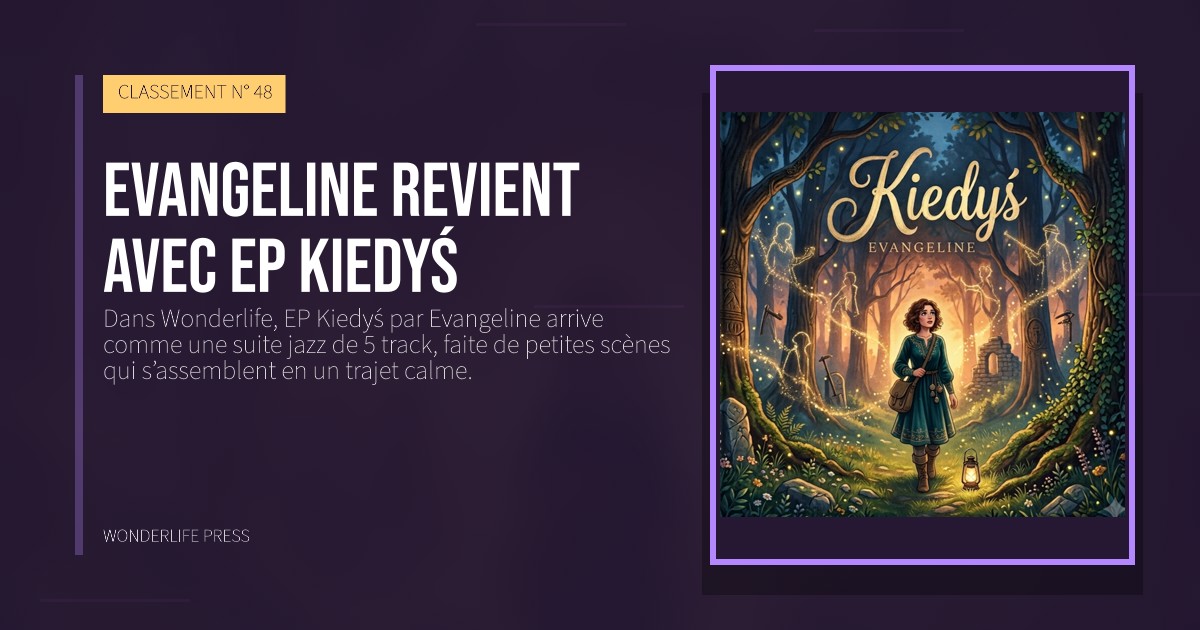 Wonderlife Press: Evangeline revient avec EP Kiedyś. pochette de la sortie. CLASSEMENT N° 48.