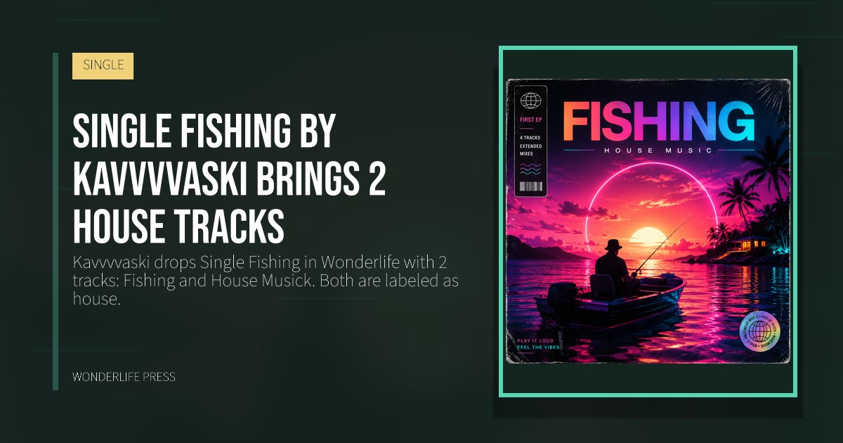 Wonderlife Press: Single Fishing by Kavvvvaski brings 2 house tracks. release artwork. SINGLE.