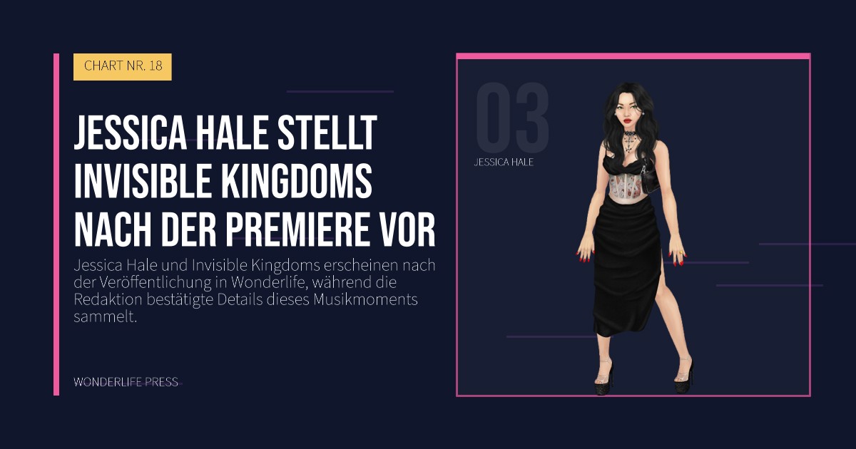 Wonderlife Press: Jessica Hale stellt Invisible Kingdoms nach der Premiere vor. Künstlerporträt. CHART NR. 18.