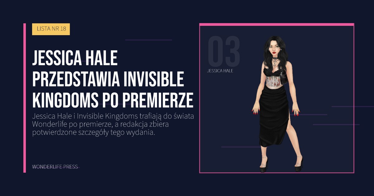 Wonderlife Press: Jessica Hale przedstawia Invisible Kingdoms po premierze. portret artystów. LISTA NR 18.