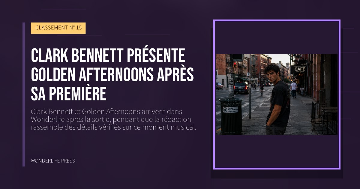 Wonderlife Press: Clark Bennett présente Golden Afternoons après sa première. pochette de la sortie. CLASSEMENT N° 15.
