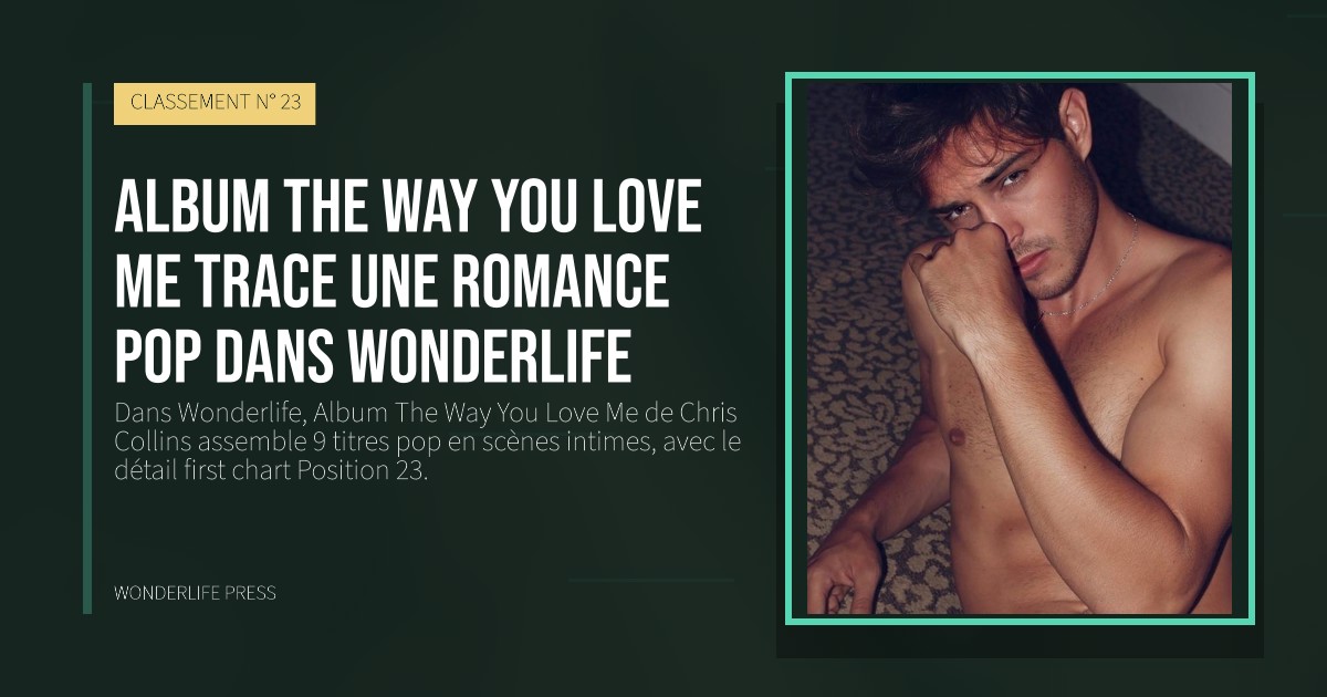 Wonderlife Press: Album The Way You Love Me trace une romance pop dans Wonderlife. pochette de la sortie. CLASSEMENT N° 23.