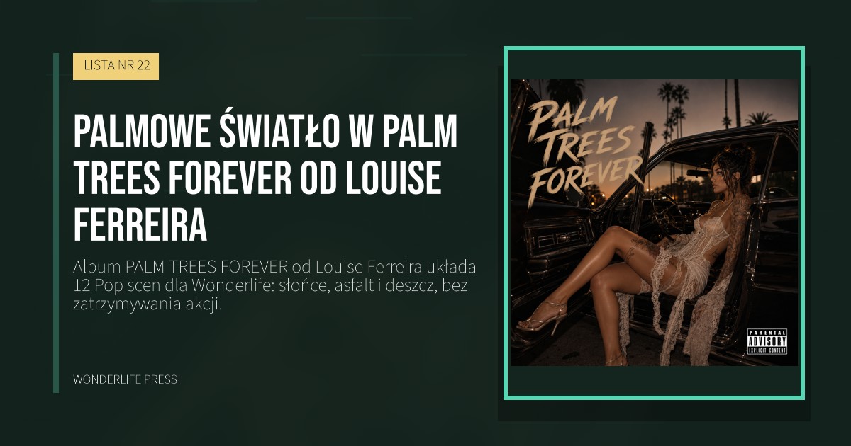 Wonderlife Press: Palmowe światło w PALM TREES FOREVER od Louise Ferreira. okładka wydawnictwa. LISTA NR 22.